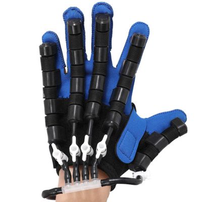 Disability Aids Rehabilitation Equipment Finger Straightening Brace Guard with LCD Touch Screen/Timing/Training Intensity,Left-XL