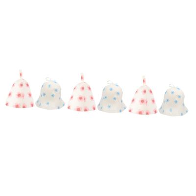 FRCOLOR 6pcs Felt Bath Caps for Women Sauna Bath Hats Absorbent Shower Hats for Sauna Reusable Felt for Bathroom Shower Use