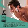Striking Viking Beard Wash for Men - Peppermint & Eucalyptus, 502 ml, 1 Pack - Naturally Derived Deep Cleansing Formula with Jojoba & Argan Oils - Non-Stripping Itch-Free Gentle Beard Shampoo view 2