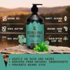 Striking Viking Beard Wash for Men - Peppermint & Eucalyptus, 502 ml, 1 Pack - Naturally Derived Deep Cleansing Formula with Jojoba & Argan Oils - Non-Stripping Itch-Free Gentle Beard Shampoo view 3