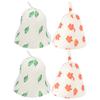 FOMIYES 4pcs Felt Sauna Hats Breathable Sauna Cap Women Hats Bath Caps Reusable for Use view 1