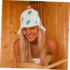 FOMIYES 4pcs Felt Sauna Hats Breathable Sauna Cap Women Hats Bath Caps Reusable for Use view 3
