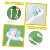Hohopeti Cartoon Kids Dinosaur Toothbrush Soft Silicone Fine Bristles Small Head for Children Oral Cleaning Tongue Cleaner Individually Packaged Random Color view 3