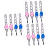 Beavorty 12pcs Stainless Steel Eyebrow Clips Makeup Eyebrow Tweezers for Tweezer Random Color view 1
