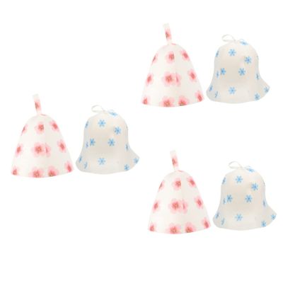 minkissy 6pcs Sauna Felt Hats for Women Breathable and Reusable Bath Caps Comfortable Lightweight Design for Spa Sauna Activities Convenient Storage Hanging Ring