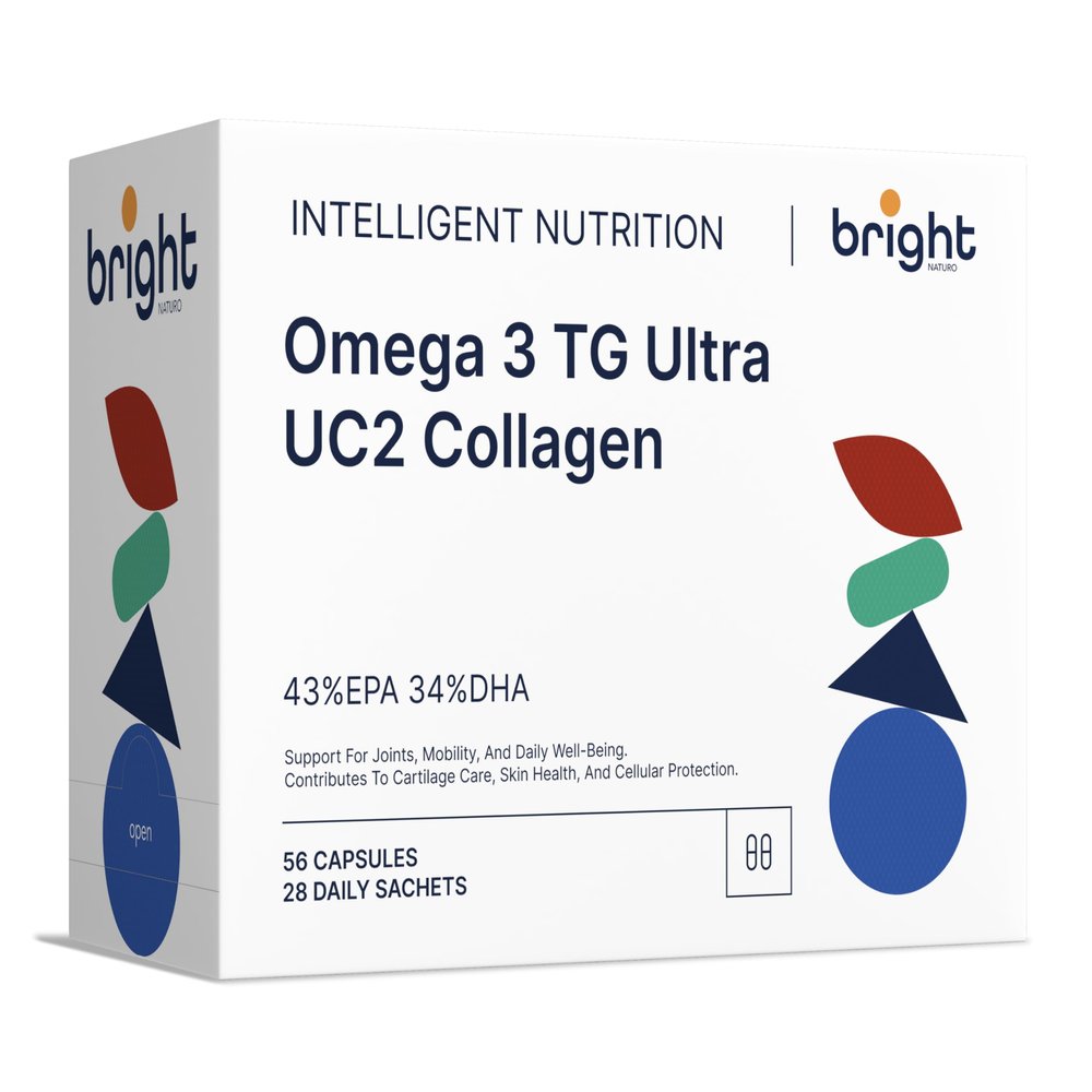 Omega 3 TG Ultra, UC-II Collagen - SmartAbsorb | for Joint Mobility, Bone Health and Brain Function | 28 Daily sachets