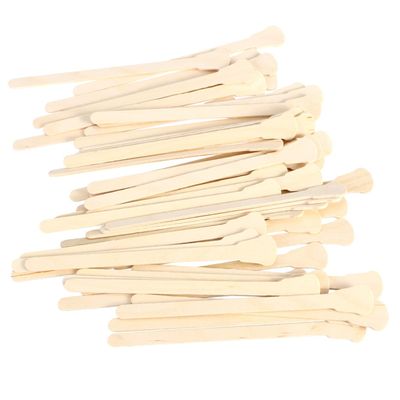 50pcs Nasal Hair Wax Rods Esthetician Supplies Eyebrow Wood Spatulas Wax Spatulas Wax Applying Sticks Facial Hair Removal Sticks Waxing Spatulas Wooden Depilatory Wax Disposable