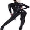 100% Latex Rubber Full-Body Women Black Catsuit Tight Bodysuit Suit Size XXS-XXL,Black,Small view 1