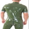 0.8mm Heavy Latex Men S Uniform Catsuit Latex Rubber Body- Suit,Black,Small view 2