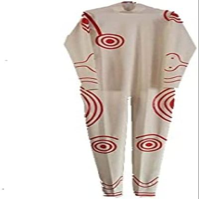 Latex Rubber Bodysuit Women White and Red Customizable 0.4mm,Red,X-Large