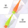 PLAFOPE 6pcs Soft Bristle Boys and Girls Toothbrushes Ergonomic Design Cartoon Carrot Radish for Gentle Oral Care for Boy Daily Use Travel-Friendly Manual Toothbrushes view 3