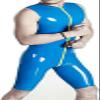 100% Latex Gummi Rubber Catsuit Casual Sexy Bodysuit S-XXL,Blue,Blue,M view 1
