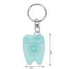 YOUYA DENTAL 20Pcs Portable Cleaning Mint Dental Teeth Floss Tooth Shaped Key Chain Flat-Line Design Floss Roll Cleaning Oral Care Tooth Cleaner Hygiene 15M Length- Random Color view 3