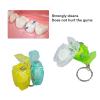 YOUYA DENTAL 20Pcs Portable Cleaning Mint Dental Teeth Floss Tooth Shaped Key Chain Flat-Line Design Floss Roll Cleaning Oral Care Tooth Cleaner Hygiene 15M Length- Random Color view 4