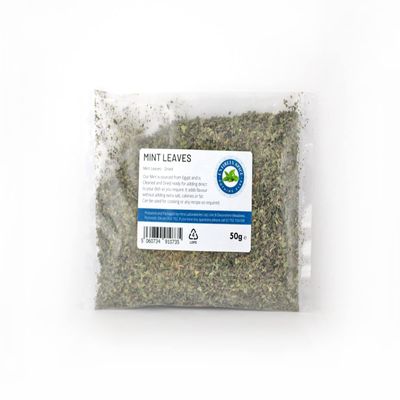 Entirely Ingredients -Chopped Dried Mint 50g - Selected for the Premium Quality - Premium Food Grade