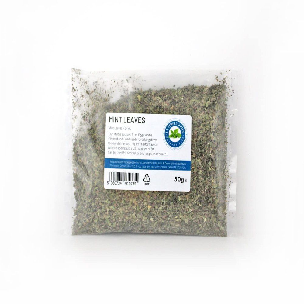 Entirely Ingredients -Chopped Dried Mint 50g - Selected for the Premium Quality - Premium Food Grade