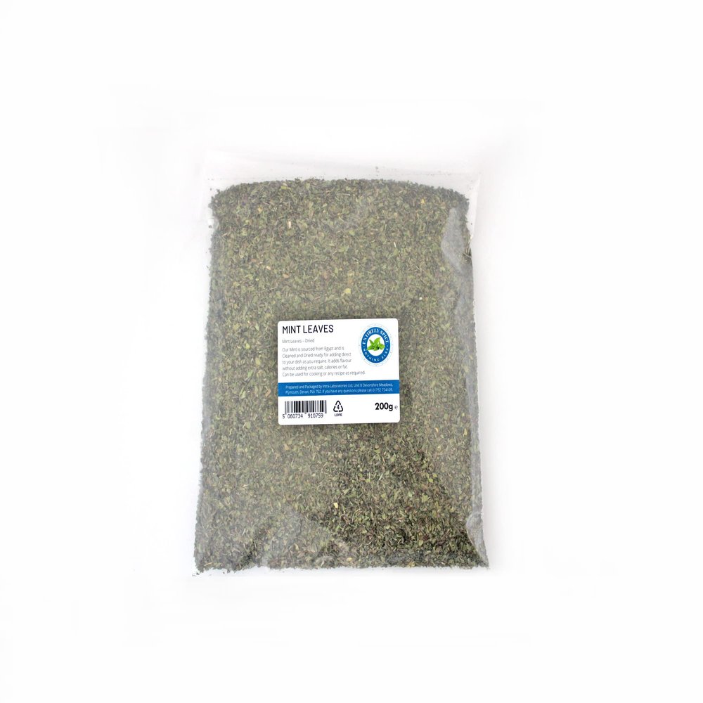 Entirely Ingredients - Chopped Dried Mint 200g - Selected for the Premium Quality, 100% Natural