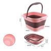 Amagogo Foot Soak Tub,Collapsible Foot Bath Basin Foldable Feet to Calves Foot Soaking Bath Basin Foot Bucket for Foot Soak Pedicure Men, Light Pink view 3