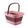 Amagogo Foot Soak Tub,Collapsible Foot Bath Basin Foldable Feet to Calves Foot Soaking Bath Basin Foot Bucket for Foot Soak Pedicure Men, Light Pink view 4