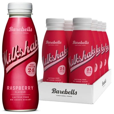 Barebells Protein Shake  24g High Protein Milkshake, Lactose-Free, Ready to Drink, Low Carb  8x330ml (Raspberry Flavour)