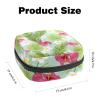Period Pouch Portable Tampon Storage Bag,Tampon Holder for Purse Feminine Product Organizer,Tropical Flowers-Leaves view 2