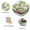 Period Pouch Portable Tampon Storage Bag,Tampon Holder for Purse Feminine Product Organizer,Tropical Flowers-Leaves view 3