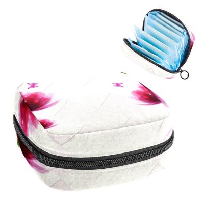 3D Flowers Butterfly,Period Pouch Portable,Tampon Storage Bag,Tampon Holder for Purse Feminine Product Organizer