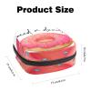Period Pouch Portable Tampon Storage Bag,Tampon Holder for Purse Feminine Product Organizer,Donut Pink Print view 2