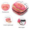 Period Pouch Portable Tampon Storage Bag,Tampon Holder for Purse Feminine Product Organizer,Donut Pink Print view 3