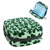 Period Pouch Portable Tampon Storage Bag,Tampon Holder for Purse Feminine Product Organizer,Clover Icons Pattern view 1