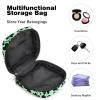 Period Pouch Portable Tampon Storage Bag,Tampon Holder for Purse Feminine Product Organizer,Clover Icons Pattern view 4