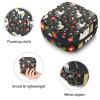 Period Pouch Portable Tampon Storage Bag,Tampon Holder for Purse Feminine Product Organizer,Cartoon Unicorn and Flowers view 3
