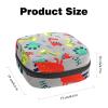 Period Pouch Portable Tampon Storage Bag,Tampon Holder for Purse Feminine Product Organizer,Red Green Dinosaur Pattern Grey view 2