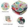 Period Pouch Portable Tampon Storage Bag,Tampon Holder for Purse Feminine Product Organizer,Red Green Dinosaur Pattern Grey view 3