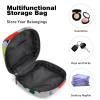 Period Pouch Portable Tampon Storage Bag,Tampon Holder for Purse Feminine Product Organizer,Red Green Dinosaur Pattern Grey view 4