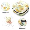 Hand Paint Floral Pattern Leaves,Period Pouch Portable,Tampon Storage Bag,Tampon Holder for Purse Feminine Product Organizer view 3