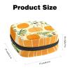 Period Pouch Portable Tampon Storage Bag,Tampon Holder for Purse Feminine Product Organizer,Festive Pumpkins Ferns view 2