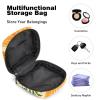 Period Pouch Portable Tampon Storage Bag,Tampon Holder for Purse Feminine Product Organizer,Festive Pumpkins Ferns view 4