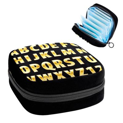 Alphabet Number,Period Pouch Portable,Tampon Storage Bag,Tampon Holder for Purse Feminine Product Organizer