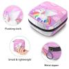 Cute Pink Unicorn Rainbow Clouds,Period Pouch Portable,Tampon Storage Bag,Tampon Holder for Purse Feminine Product Organizer view 3