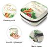 Period Pouch Portable Tampon Storage Bag,Tampon Holder for Purse Feminine Product Organizer,Merry Christmas view 3