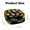 Period Pouch Portable Tampon Storage Bag,Tampon Holder for Purse Feminine Product Organizer,Pink Yellow Coral Pineapple Black view 2