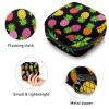 Period Pouch Portable Tampon Storage Bag,Tampon Holder for Purse Feminine Product Organizer,Pink Yellow Coral Pineapple Black view 3