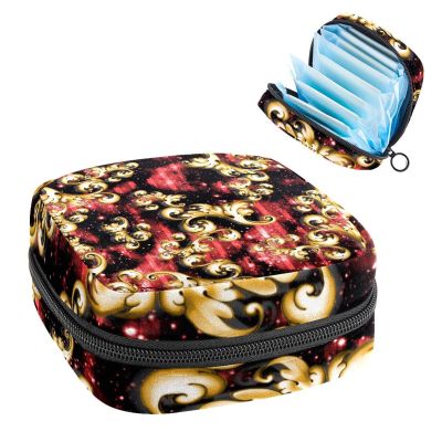 Abstract Patterns,Period Pouch Portable,Tampon Storage Bag,Tampon Holder for Purse Feminine Product Organizer