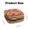 Period Pouch Portable Tampon Storage Bag,Tampon Holder for Purse Feminine Product Organizer,Day of The Dead Skull Pattern view 2