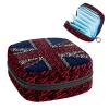 Period Pouch Portable Tampon Storage Bag,Tampon Holder for Purse Feminine Product Organizer,Britain UK Flag Trident Union Jack view 1