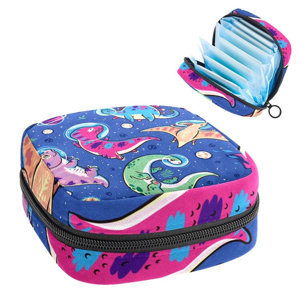 Dinosaur Cool,Period Pouch Portable,Tampon Storage Bag,Tampon Holder for Purse Feminine Product Organizer