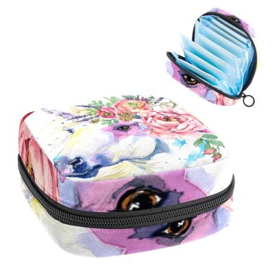 Period Pouch Portable Tampon Storage Bag,Tampon Holder for Purse Feminine Product Organizer,HorseFlowerAnime