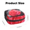 Red Rose,Period Pouch Portable,Tampon Storage Bag,Tampon Holder for Purse Feminine Product Organizer view 2