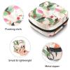 Period Pouch Portable Tampon Storage Bag,Tampon Holder for Purse Feminine Product Organizer,Tropical Leaves Birds Background view 3